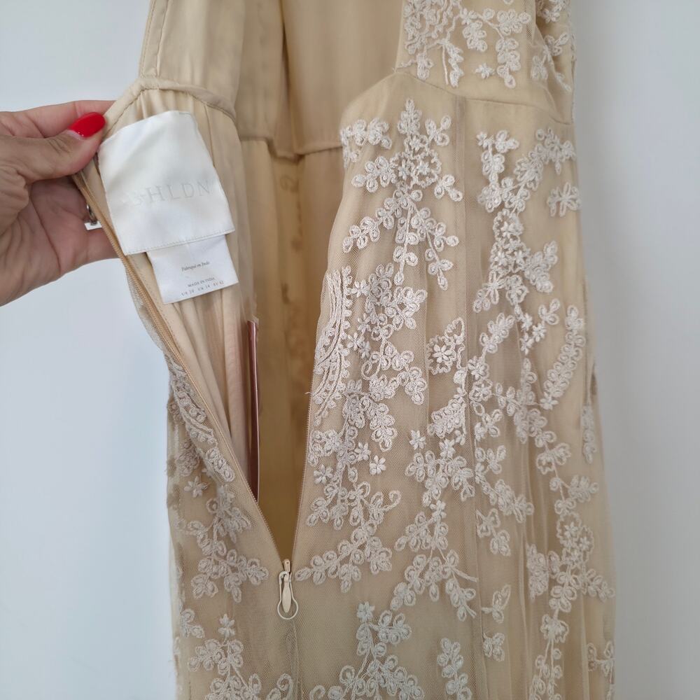 BHLDN Daisy Lace Halter Open Back Wedding Gown Champagne 10 NWT PRICE DROP - Picture 11 of 16